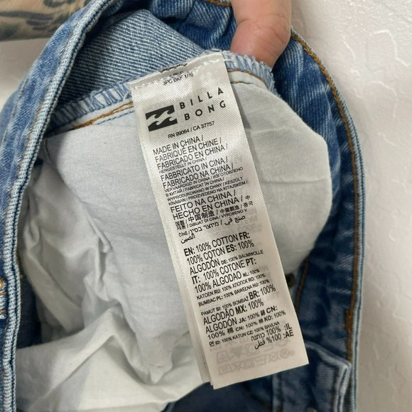 Billabong x Salty Blonde So Vibey Denim High Waisted Shorts - Picture 8 of 11